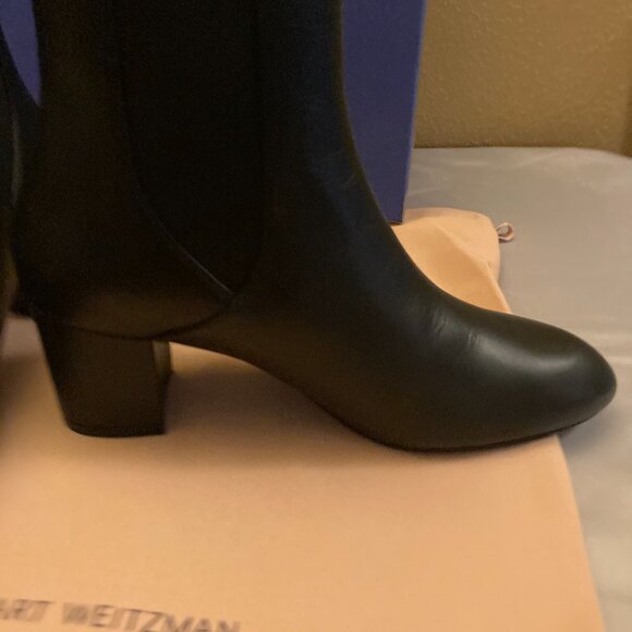 NEW - STUART WEITZMAN YULIANA 60 CHELSEA BOOT BLACK SPORT CALF LEATHER Size 6.5B - Picture 6 of 10